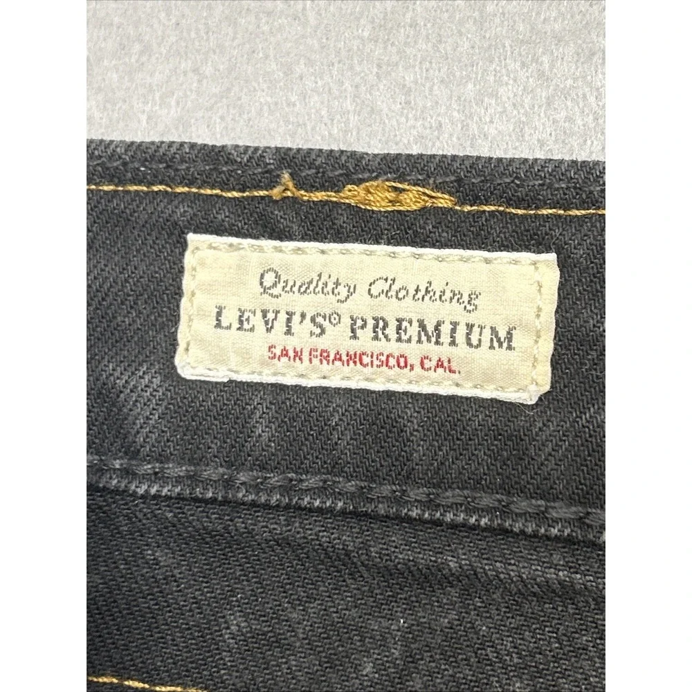 Levi's 511 Slim Fit Dark Wash Black Premium Denim Jeans Mens 36x29.5